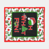 Oh Wat leuk Kerst Pickleball Rood en Wit Fleece Deken (Voorkant (Horizontaal))