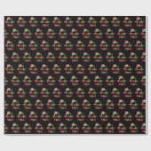 Oh wat leuk Kerst Pickleball Rood Groen & Zwart Cadeaupapier (Vlak)