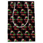 Oh wat leuk Kerst Pickleball Rood Groen & Zwart Medium Cadeauzakje (Voorkant)