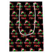 Oh wat leuk Kerst Pickleball Rood Groen & Zwart Medium Cadeauzakje (Achterkant)