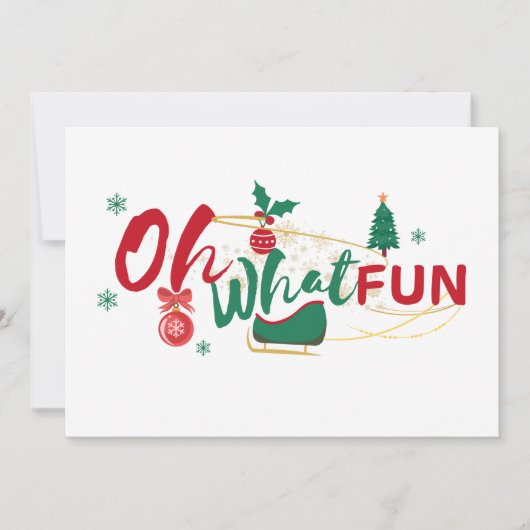 Oh wat leuk - Kerst Wenskaart Feestdagenkaart (Voorkant)