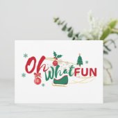 Oh wat leuk - Kerst Wenskaart Feestdagenkaart (Staand voorkant)