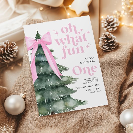 Oh wat leuk Kerstboom 1e Verjaardag Kaart