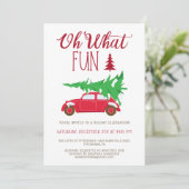 OH WAT LEUK Kerstfeest EDITABLE Uitnodiging (Staand voorkant)