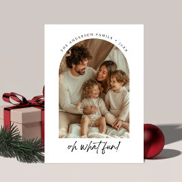 Oh wat leuk Kerstfeest Familie Arch Foto Sage Gree Feestdagenkaart