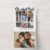 Oh, wat leuk kerstfeest helemaal gepersonaliseerd  all in one uitnodiging (Binnen)