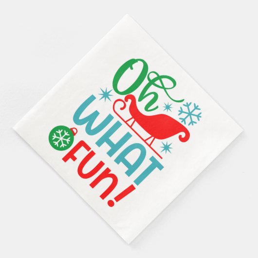 Oh wat leuk kerstfeest is servet (Hoek)