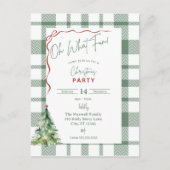 Oh wat leuk kerstfeest uitnodiging Briefkaart (Voorkant)