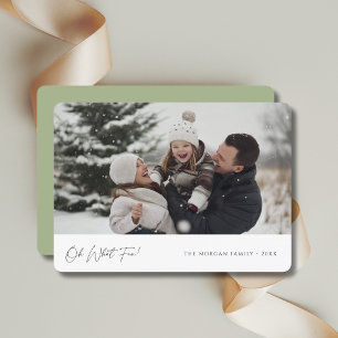 Oh wat leuk kerstgezin Baby foto salie olijf Feestdagenkaart