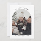 Oh wat leuk Kerstgezin Baby Fun Green Feestdagenkaart (Voorkant)