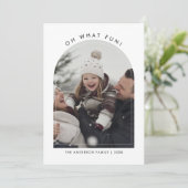 Oh wat leuk Kerstgezin Baby Fun Green Feestdagenkaart (Staand voorkant)