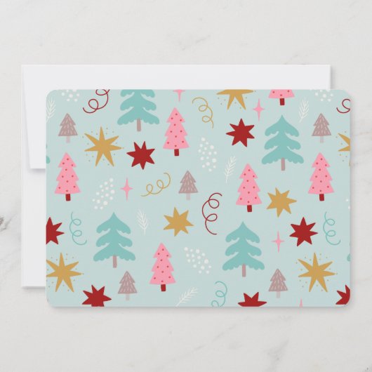 Oh wat leuk kerstgroen 1e verjaardag foto kaart (Achterkant)