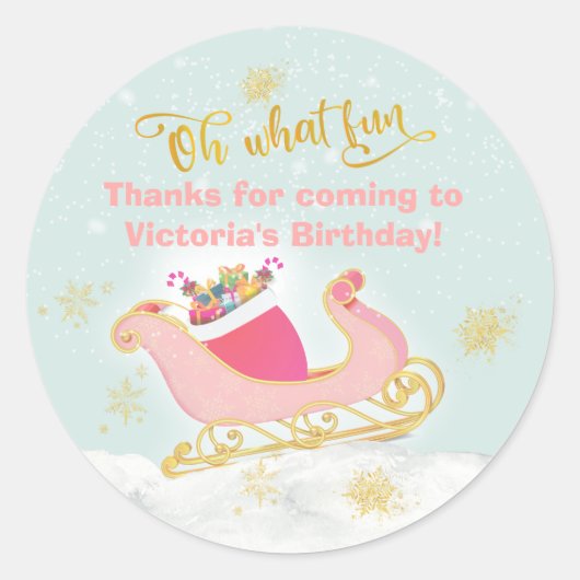 Oh, wat leuk kerstkerstkerstkerstkerstkerstkerstke ronde sticker (Voorkant)