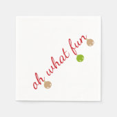 Oh wat leuk! Kerstklokken papieren servetten (Voorkant)