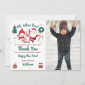 Oh wat leuk Kerstman Kerstvakantie Foto Bedankkaart (Voorkant)