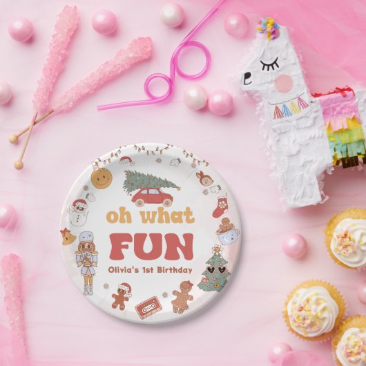 Oh wat leuk Kerstman Verjaardag Papier Bord (Feest)