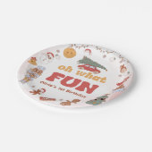 Oh wat leuk Kerstman Verjaardag Papier Bord (Gekanteld)