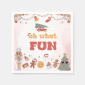 Oh wat leuk Kerstman verjaardag servetten (Voorkant)