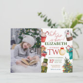Oh Wat Leuk Kerstmis 2e Verjaardag Foto Kaart (Staand voorkant)
