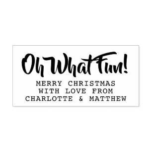 Oh Wat leuk Kerstmis gepersonaliseerd Rubberstempel