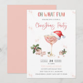 Oh wat leuk kerstmuts kerstfeest uitnodiging (Voorkant / Achterkant)
