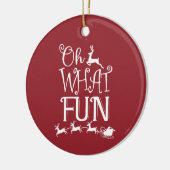 Oh wat leuk! kerstversiering voor rendieren keramisch ornament (Links)