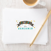 Oh, wat leuk, kleurrijke Confetti Boy Dank je wel  Etiket (Insitu)