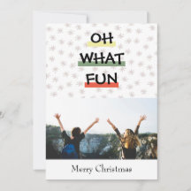 OH WAT LEUK Kleurrijke Kerst Foto Kaart