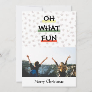 OH WAT LEUK Kleurrijke Kerst Foto Kaart