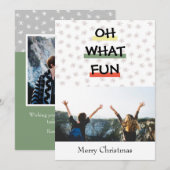 OH WAT LEUK Kleurrijke Kerst Fotokaart Feestdagenkaart (Voorkant / Achterkant)