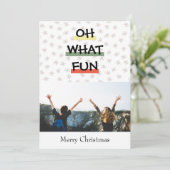 OH WAT LEUK Kleurrijke Kerst Fotokaart Feestdagenkaart (Staand voorkant)