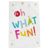 OH WAT LEUK leuke moderne kleurrijke typografie Medium Cadeauzakje (Voorkant)