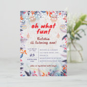 Oh wat leuk licht kerstwinter slee verjaardag kaart (Staand voorkant)