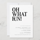 Oh wat leuk! Modern en minimalistisch kerstfeest Kaart (Voorkant)