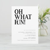 Oh wat leuk! Modern en minimalistisch kerstfeest Kaart (Staand voorkant)