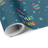 OH WAT LEUK moderne schattige quote kleurrijke typ Cadeaupapier (Rol Hoek)