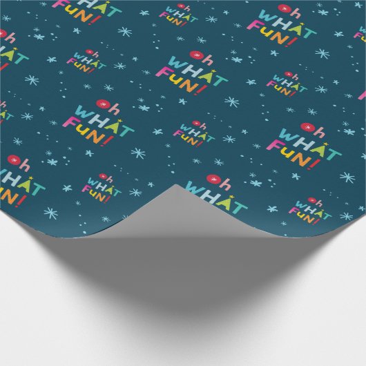 OH WAT LEUK moderne schattige quote kleurrijke typ Cadeaupapier (Hoek)