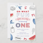 Oh, wat leuk om één, rood wit blauw te zijn, eerst kaart (Voorkant)