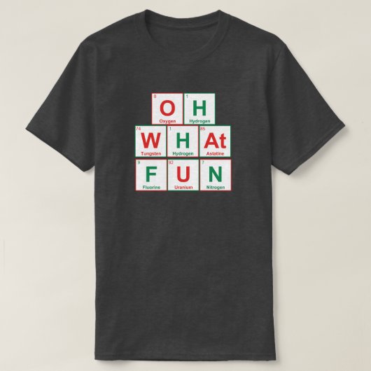 Oh wat leuk - Periodiek Tafel Grappig T-shirt (Design voorkant)