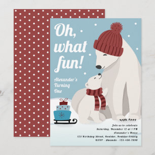 Oh wat leuk Polar Beer Boy's 1st Birthday Kaart