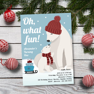 Oh wat leuk Polar Beer Boy's 1st Birthday Kaart