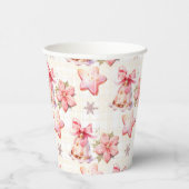 Oh wat leuk roze kerstkoekje verjaardagsfeestje papieren bekers (Rechts)