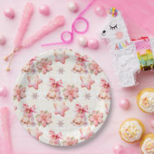 Oh wat leuk roze kerstkoekje verjaardagsfeestje papieren bordje (Feest)