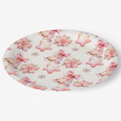 Oh wat leuk roze kerstkoekje verjaardagsfeestje papieren bordje (Gekanteld)