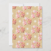 Oh wat leuk roze kerstmeisje verjaardagsfeestje kaart (Achterkant)