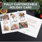 Oh wat leuk script vakantie fotocollage feestdagenkaart