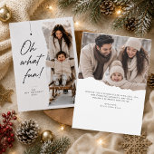 Oh Wat Leuk Script Winter Kerst Foto Feestdagenkaart