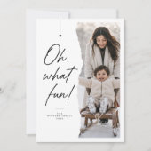 Oh Wat Leuk Script Winter Kerst Foto Feestdagenkaart (Voorkant)