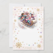 Oh wat leuk slee rijden meisje 1e verjaardag kaart (Achterkant)