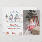 Oh wat leuk sneeuw Kerstfeest Foto Bedankt  Kaart (Voorkant)